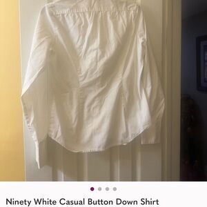 Ninety Classic White Button Down Shirt